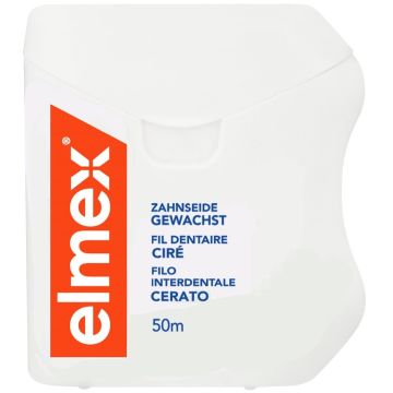 elmex dental floss waxed mint with amine fluoride 