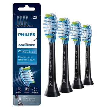 Philips Sonicare C3 Premium Plaque Defence Replacement Brushes BLACK (4 pcs.)