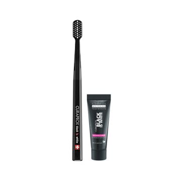 Black Is White dentifrice Set Curaprox (charbon actif)