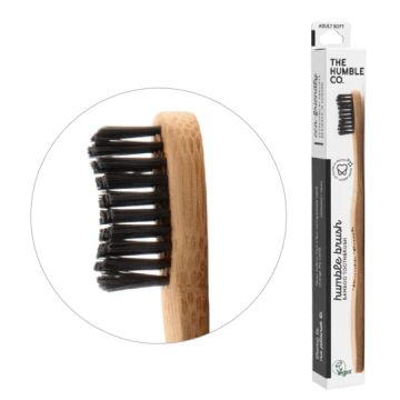 Humble Brush bamboo toothbrush soft, black