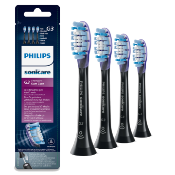 Philips Sonicare G3 Premium Gum Care Ersatzbürsten BLACK (4 Stk.)